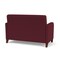 Lesro Siena Lounge Reception Loveseat, Walnut, OH Wine Upholstery SN1501 - alternate 2